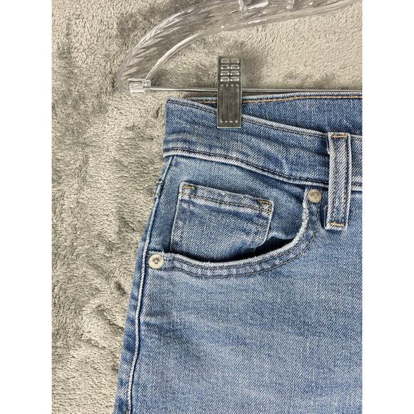 Levis High Waisted Mom Jeans 26 Distressed Light Wash Stretchy High Rise Grunge - Picture 4 of 16